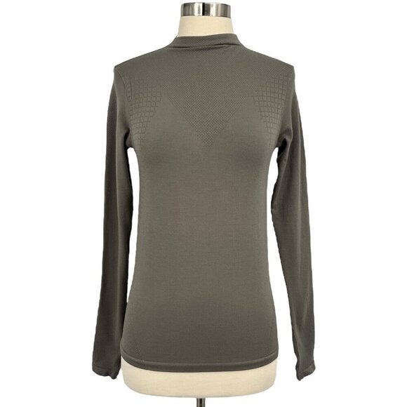 Lululemon Lab Seamless Wool Blend Long Sleeve Shirt Rover Size 6 Stretch - Picture 1 of 9